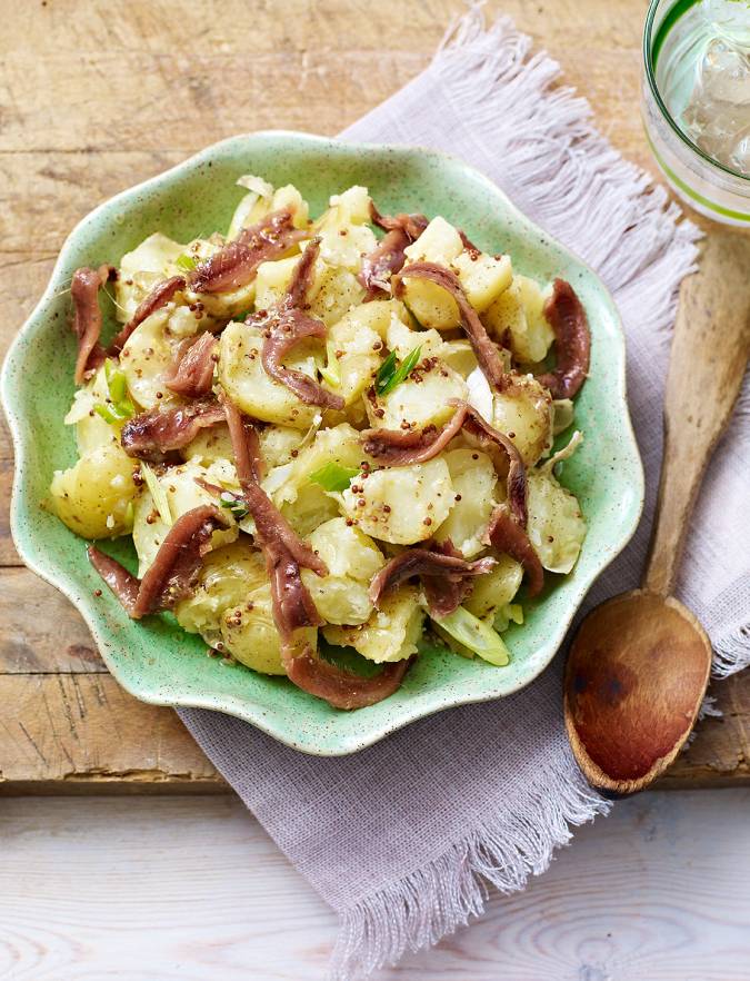 New potato salad with pea pesto | Sainsbury's Magazine
