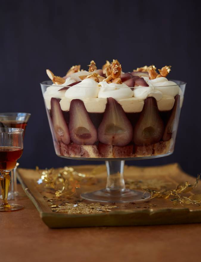 Mulled wine pear trifle | Sainsbury's Magazine