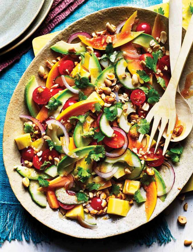 Avocado and papaya salad recipe | Sainsbury's Magazine