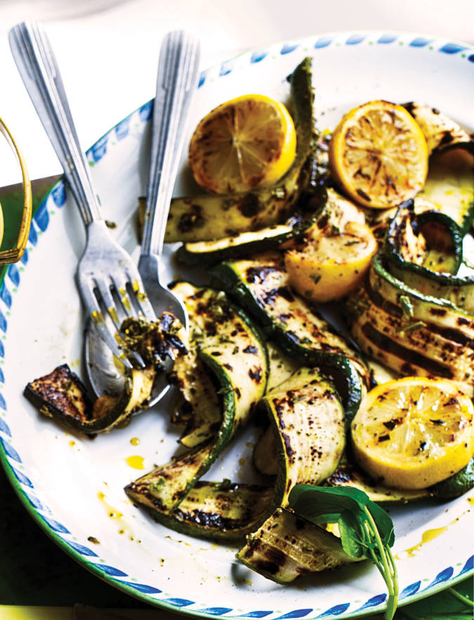 Griddled Courgettes With Lemon And Garlic Recipe Sainsbury S Magazine