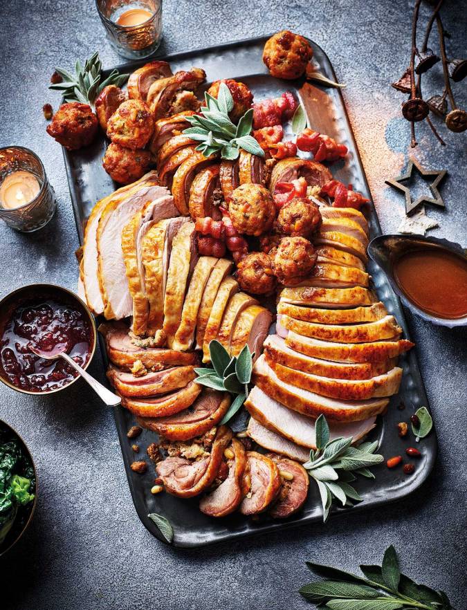 Christmas roast turkey with sage stuffing recipe | Sainsbury's Magazine