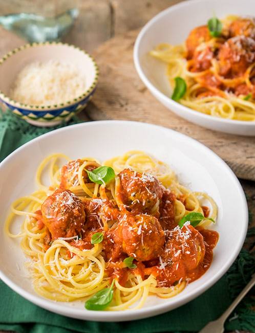 Chicken And Ricotta Meatballs In Tomato Sauce