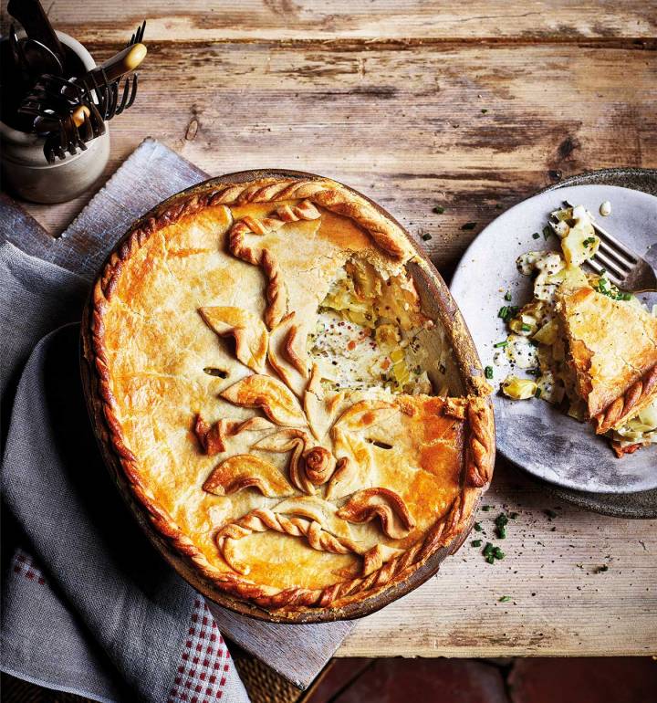 Lancashire cheese, leek and onion pie recipe | Sainsbury`s Magazine