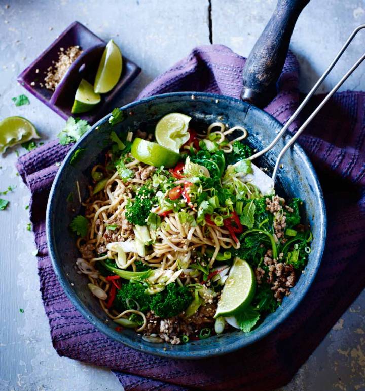 Kale, pork and sesame stir-fry | Sainsbury`s Magazine