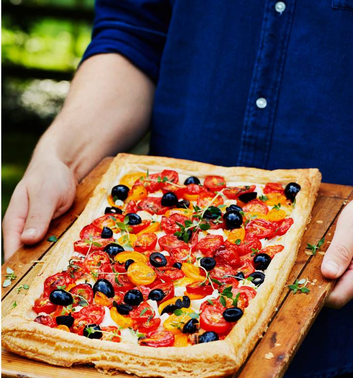 John Whaite's rustic Mediterranean tomato tart