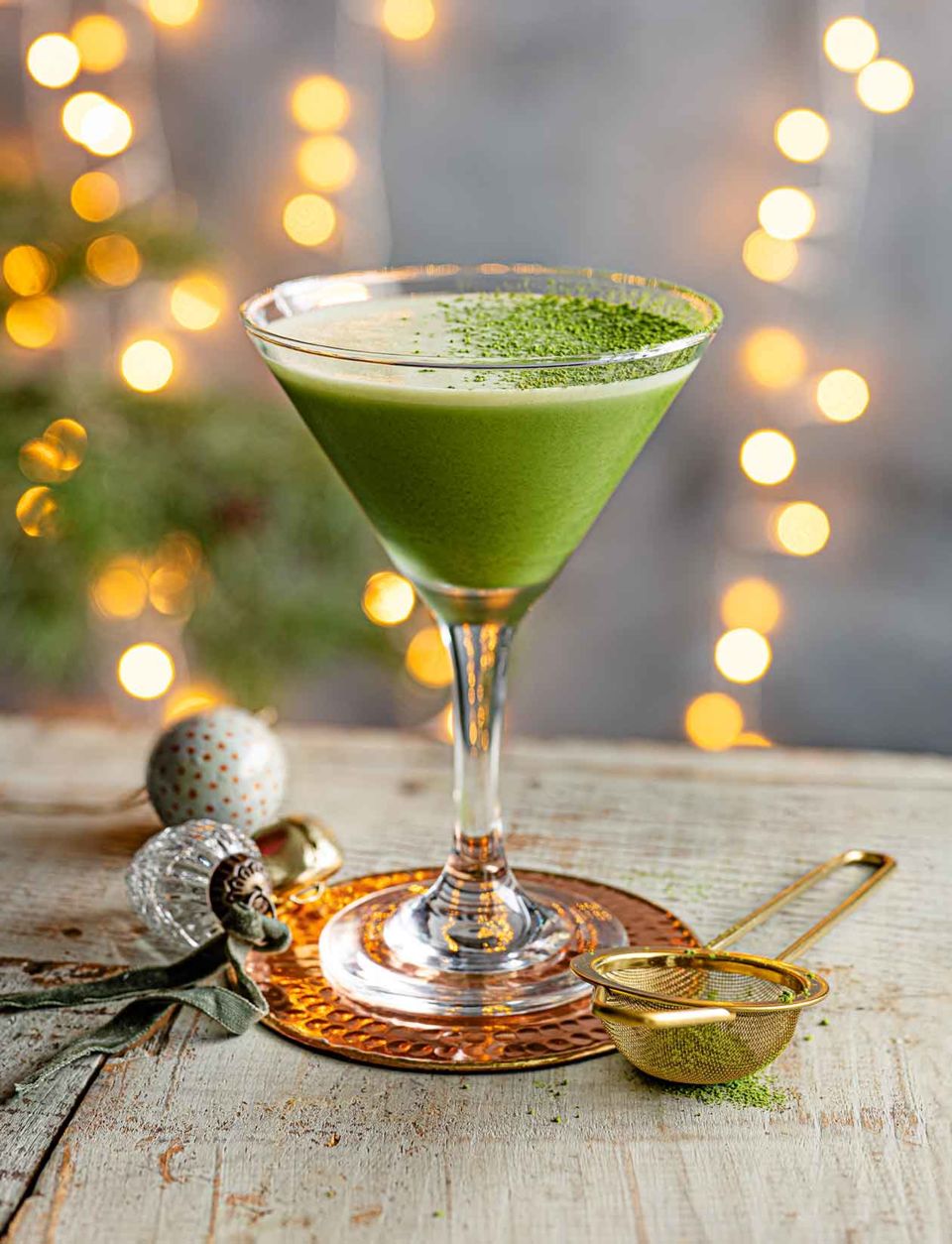 Peppermint matcha martini. Photograph by Ant Duncan